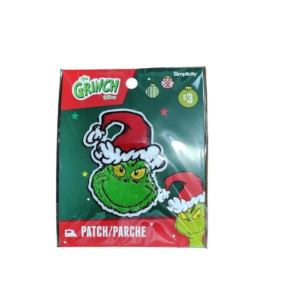 The Grinch Christmas Set Of 3 Iron-On Patches By Simplicity - Picture 3 of 5